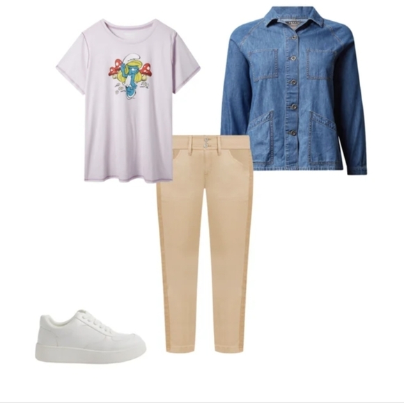 Torrid Smurfette Classic Fit Cotton Crew Seam Tee plus size 1x - Picture 6 of 11